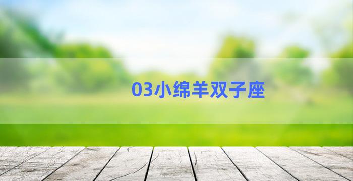 03小绵羊双子座