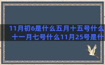 11月初6是什么五月十五号什么十一月七号什么11月25号是什么星座的(11月初6是什么星座)