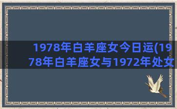 1978年白羊座女今日运(1978年白羊座女与1972年处女座)