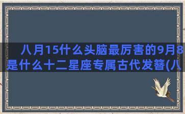 八月15什么头脑最厉害的9月8是什么十二星座专属古代发簪(八月15什么节日)