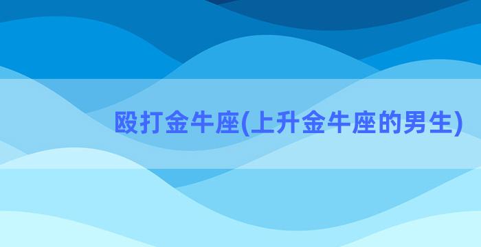 殴打金牛座(上升金牛座的男生)