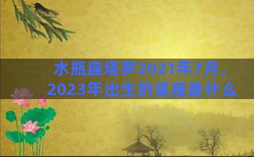 水瓶座塔罗2021年7月，2023年出生的星座是什么