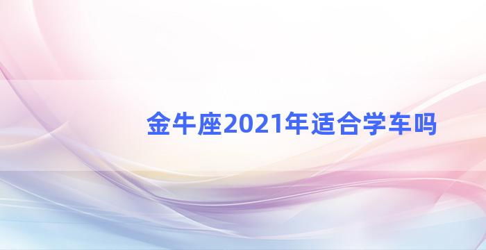 金牛座2021年适合学车吗