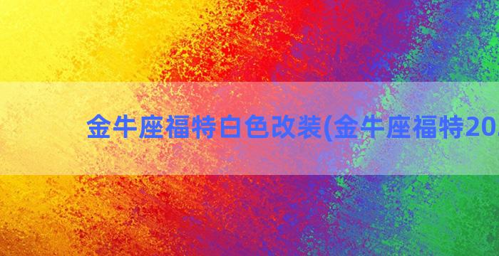 金牛座福特白色改装(金牛座福特2022款)